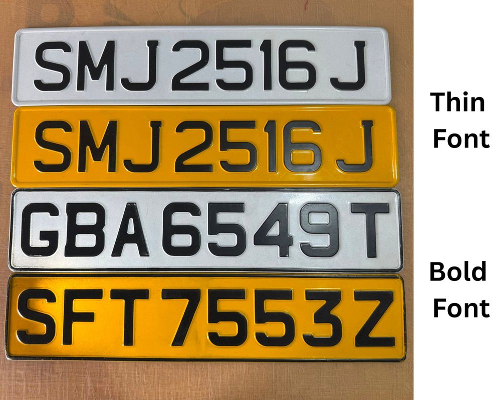 Embossed Aluminium Vehicle Licence Plates - Image 2